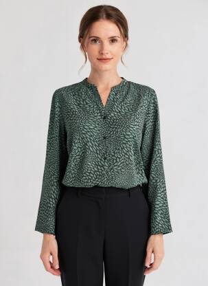 Cămașă croială dreaptă mâneci lungi verde CARMAKOMA femeie
