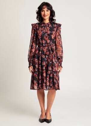 Rochie midi negru GARCIA femeie