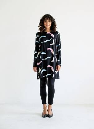 Rochie midi guler rotund negru VERO MODA femeie
