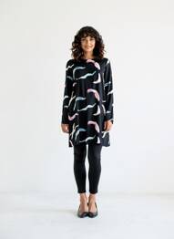 Rochie midi guler rotund negru VERO MODA femme
