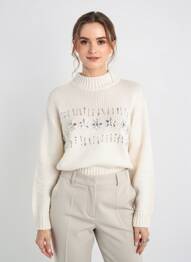 Pulover alb MANGO femme