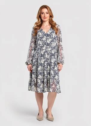 Rochie midi albastru ZABAIONE femeie