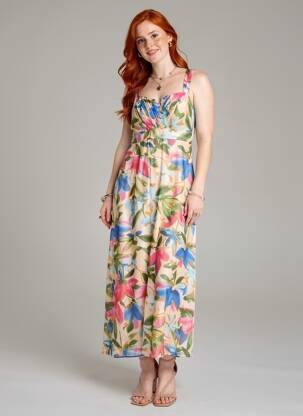 Rochie lungă verde NAF NAF femeie