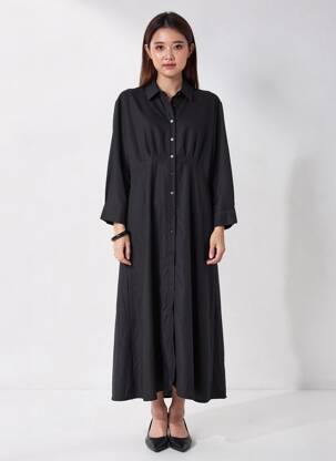 Rochie lungă negru ASTRID BLACK LABEL femeie