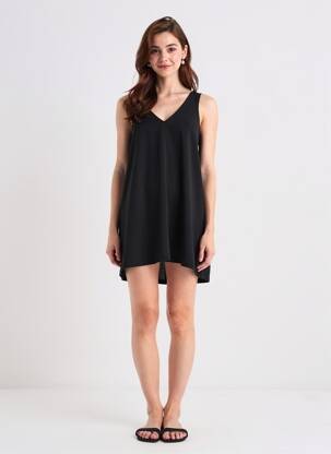 Rochie scurtă fără mâneci fără mâneci negru JACQUELINE DE YONG femeie