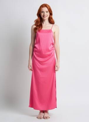 Rochie lungă roz VILA femeie
