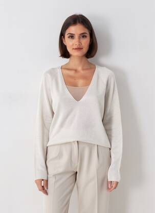 Pulover argintiu MANGO femme