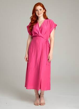 Rochie scurtă roz MANGO femeie