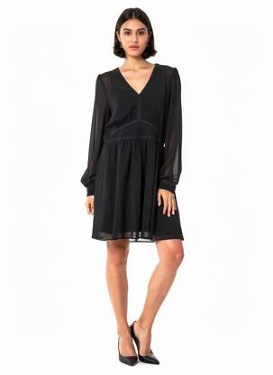 Rochie midi negru NAF NAF femeie