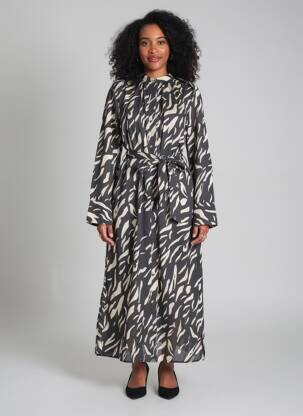 Rochie lungă negru MANGO femeie