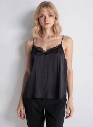 Top negru MANGO femeie