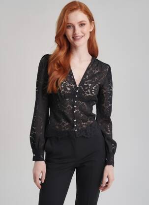 Top negru MORGAN femeie