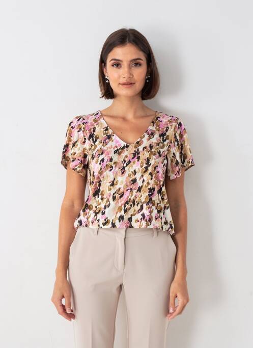 Cămașă mâneci scurte mâneci scurte maro VERO MODA femme