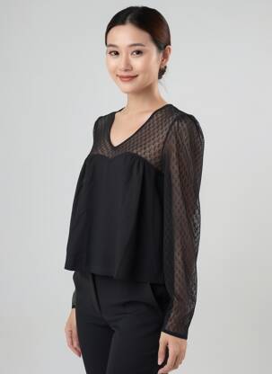 Bluză negru NAF NAF femme