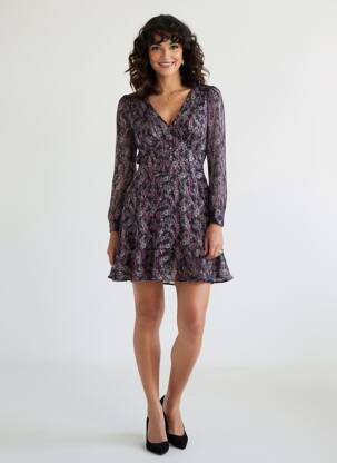 Rochie lungă violet MORGAN femeie
