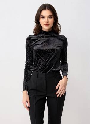 Pulover cu guler înalt negru VERO MODA femeie