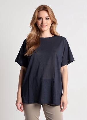 Tricou albastru MANGO femeie
