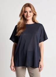 Tricou albastru MANGO femeie