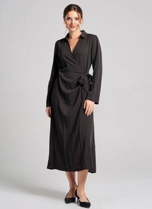 Rochie lungă negru JACQUELINE DE YONG femeie