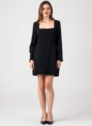 Rochie midi negru MANGO femeie