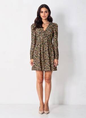 Rochie scurtă verde MANGO femeie
