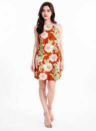 Rochie scurtă maro MANGO femeie