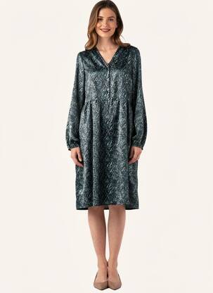 Rochie midi mâneci lungi mâneci lungi albastru VILA femeie