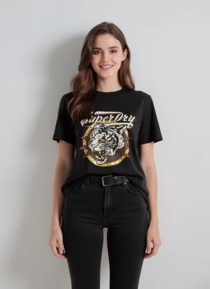 Tricou negru SUPERDRY femeie