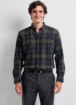 Cămașă cu mâneci lungi verde JACK & JONES bărbat