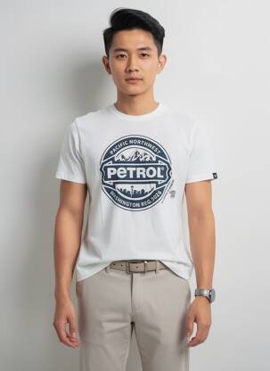 Tricou alb PETROL INDUSTRIES bărbat