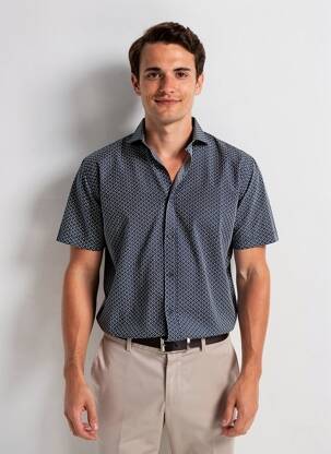 Cămașă cu mâneci scurte albastru JACK & JONES bărbat