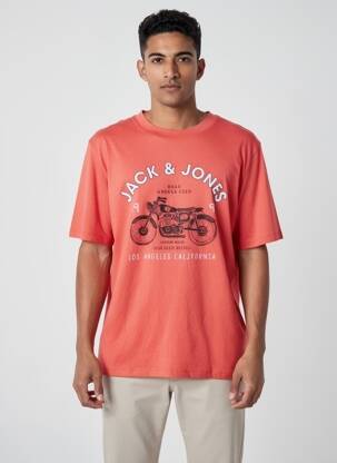 Tricou roșu JACK & JONES bărbat