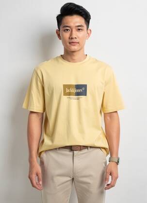 Tricou galben JACK & JONES bărbat