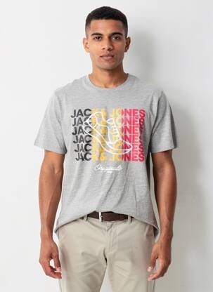 Tricou gri JACK & JONES bărbat