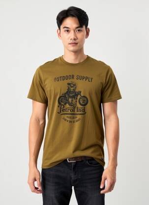 Tricou verde PETROL INDUSTRIES bărbat