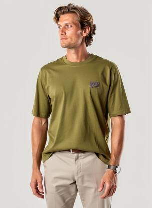 Tricou croială dreaptă mâneci scurte verde JACK & JONES bărbat