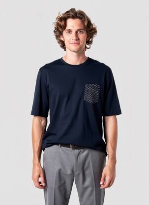 Tricou albastru JACK & JONES bărbat