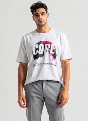 Tricou guler rotund gri JACK & JONES bărbat
