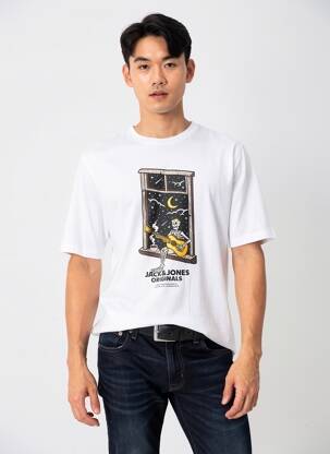 Tricou alb JACK & JONES bărbat