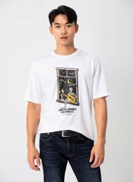 Tricou alb JACK & JONES bărbat