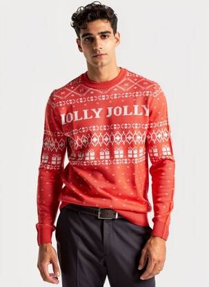 Pulover roșu JACK & JONES bărbat