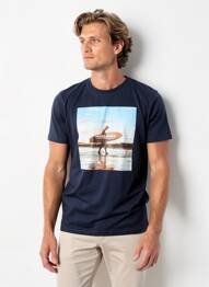Tricou albastru JACK & JONES bărbat