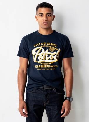 Tricou albastru PETROL INDUSTRIES bărbat