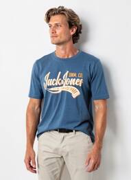 Tricou albastru JACK & JONES bărbat