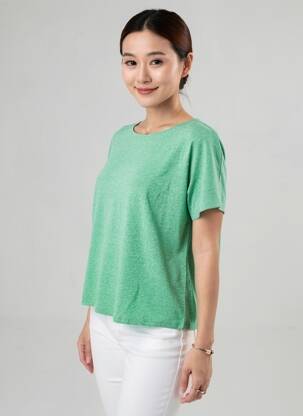 Tricou croială dreaptă verde VERO MODA femeie