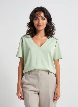 Tricou verde VERO MODA femeie