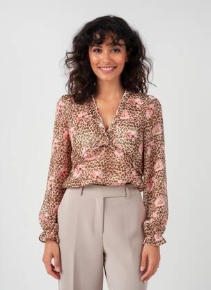 Cămașă mâneci lungi mâneci lungi bej VERO MODA femeie