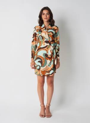Rochie scurtă verde MANGO femeie