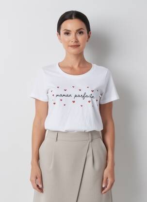 Tricou alb MONSIEUR TSHIRT femeie