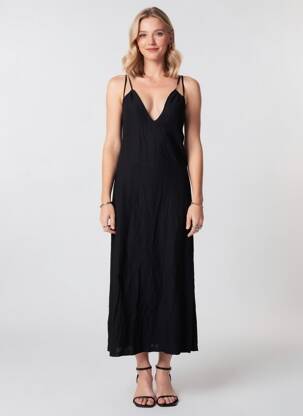 Rochie lungă negru ASTRID BLACK LABEL femeie